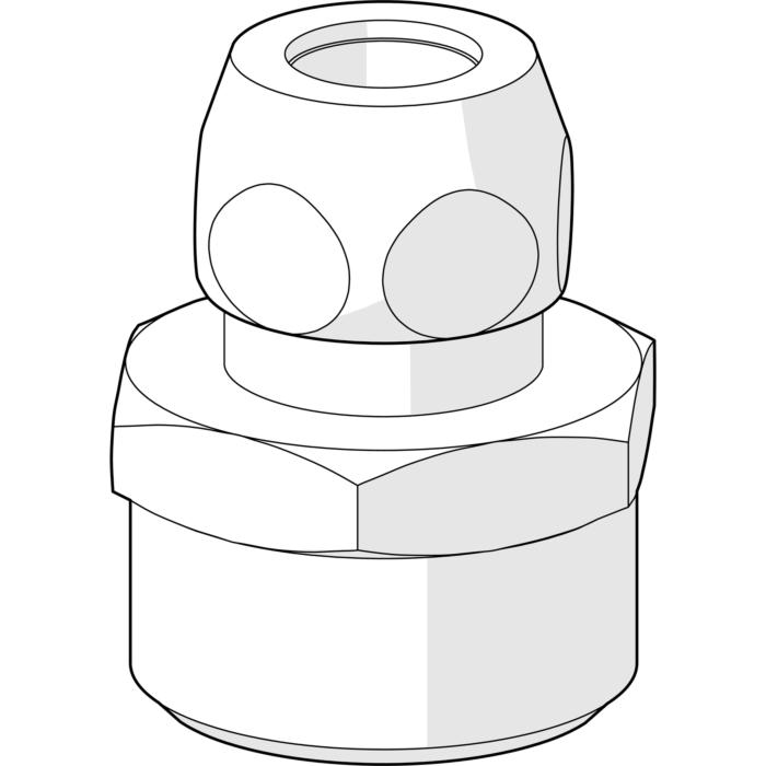 Hansa Schlauchanschluss G3/8 X G3/4 59910940 G3/4 x G3/8