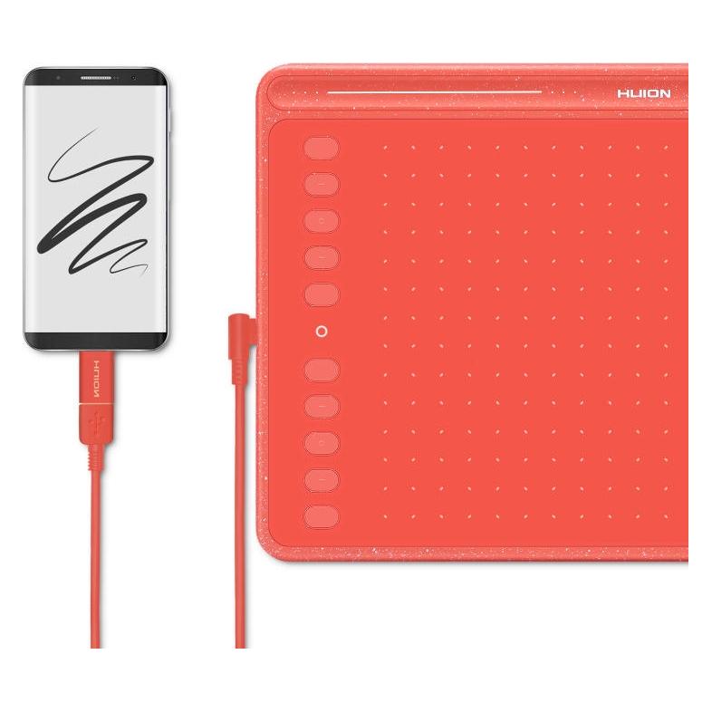 Huion HS611 - Verkabelt - 5080 lpi - 258,4 x 161,5 mm - USB - 1 cm - Schwarz (5080 lpi) (HS611)