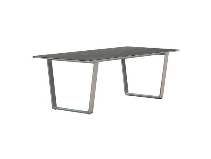 Lola Kufentisch Edelstahl mit Keramikplatte 200x100cm Dekor beton