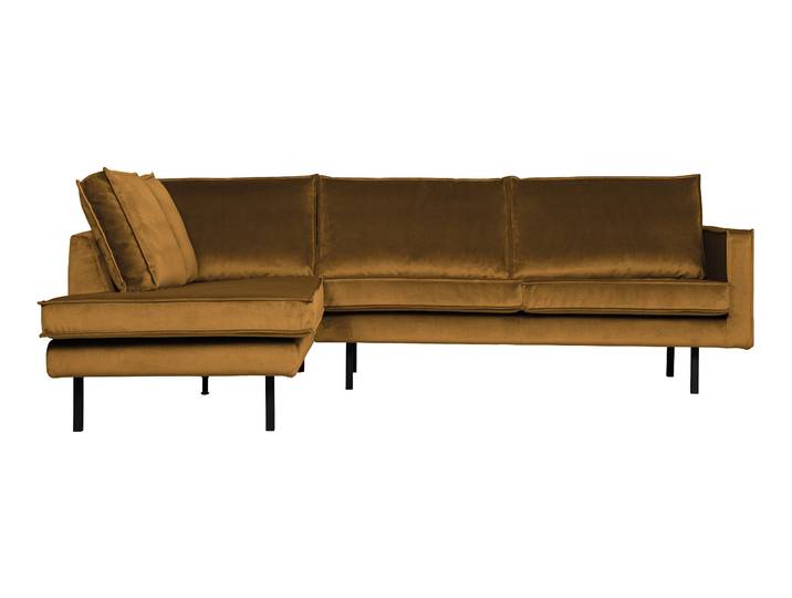 WOOOD Hoekbank Rodeo Links, Velvet - Oker - BePureHome