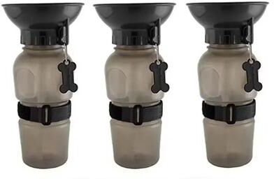 Uplift Picks 500ml Portable Dog Water Bottle Travel Drinking Cup For Dogs And Cats black 3 Pcs 500 Ml