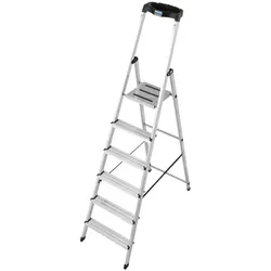 Krause Stehleiter »MONTO Safety« 6 Stufen silber, 210 cm