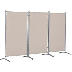 Leco Sonnenschutz/ Windschutz Stellwand 3-teilig mit Stahlrohrgestell,natur,