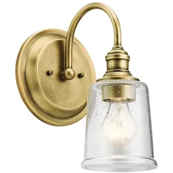 Elstead Lighting Waverly Wandleuchte E27 Naturmessing