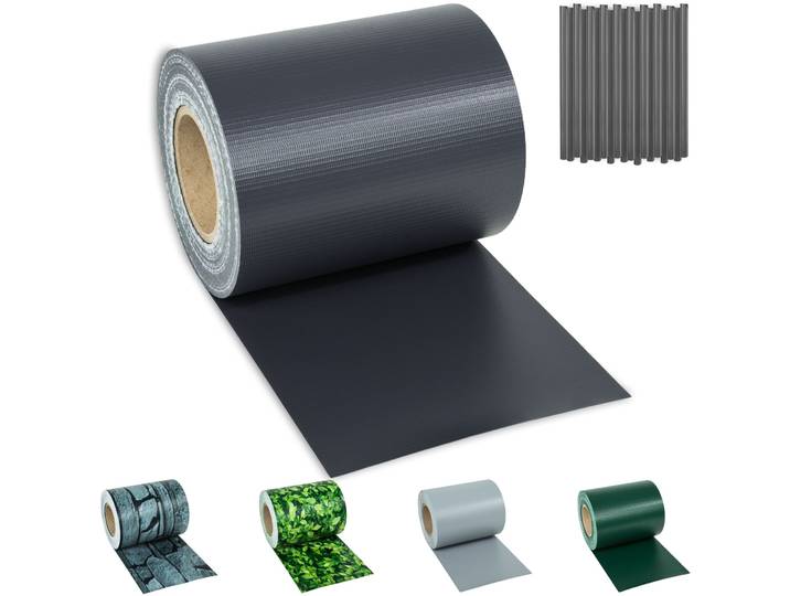 Brise vue PVC - 70 m, gris anthracite