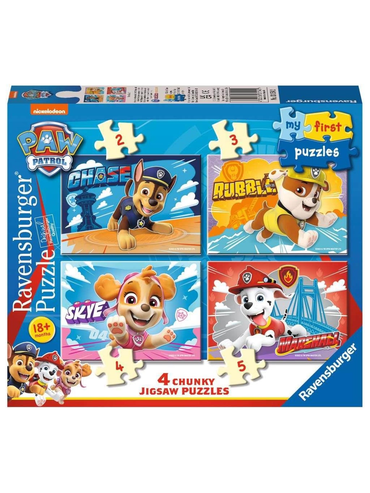 Ravensburger Paw patrol My first puz. 2/3/4/5p