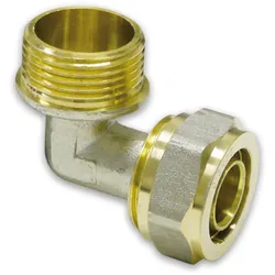 Klemmringverschraubung Schraubfitting Pipetec, Winkel 90° mit Außengewinde (AG) (Ausführung: 26 - 3/4''AG)