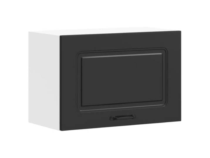 Helloshop26 Wandschrank für die Küche, Wandmontage, praktische Aufbewahrung, 60 x 31 x 40 cm, aus Holz, schwarz, 02_0050003