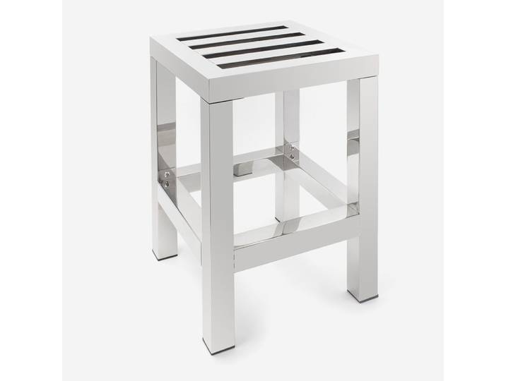 Tabouret en inox pour pièces humides