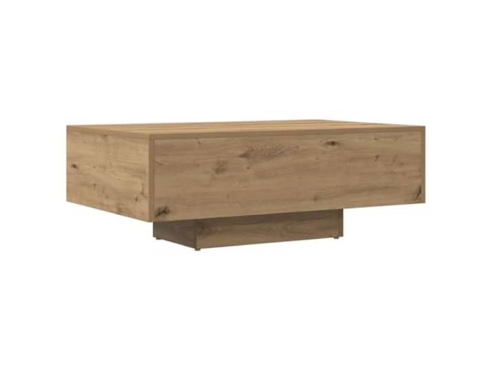 Favemtsl Couchtisch Artisan-Eiche 85x55x31 cm Sofatisch Holzwerkstoff Kompakter Sofatisch in Artisan-Eiche Optik mit Stauraum und robusten Metallbeinen für Ihr Wohnzimmer.