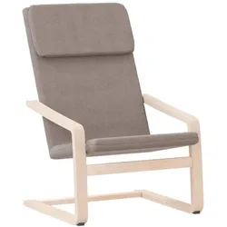 Décoshop26 - Schlichter Sessel/Sofasessel in taupefarbenem Stoff mit Beinen aus Birkenholz DEC026768 DEC026768