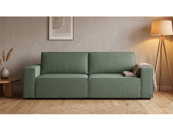 LOUNGE Schlafsofa in Grün von BRUNO Groß, bequem & seitlich ausklappbar