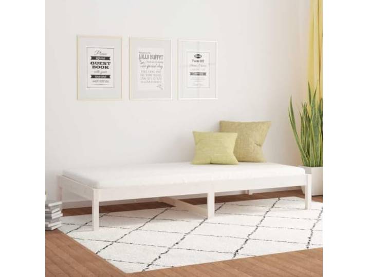 RJPLMFV Tagesbett, Weiß, 80 x 200 cm, massives Kiefernholz Ohne Matratze, robuster Rahmen, Aufbewahrung unter dem Bett, Schlafzimmer und Wohnzimmer