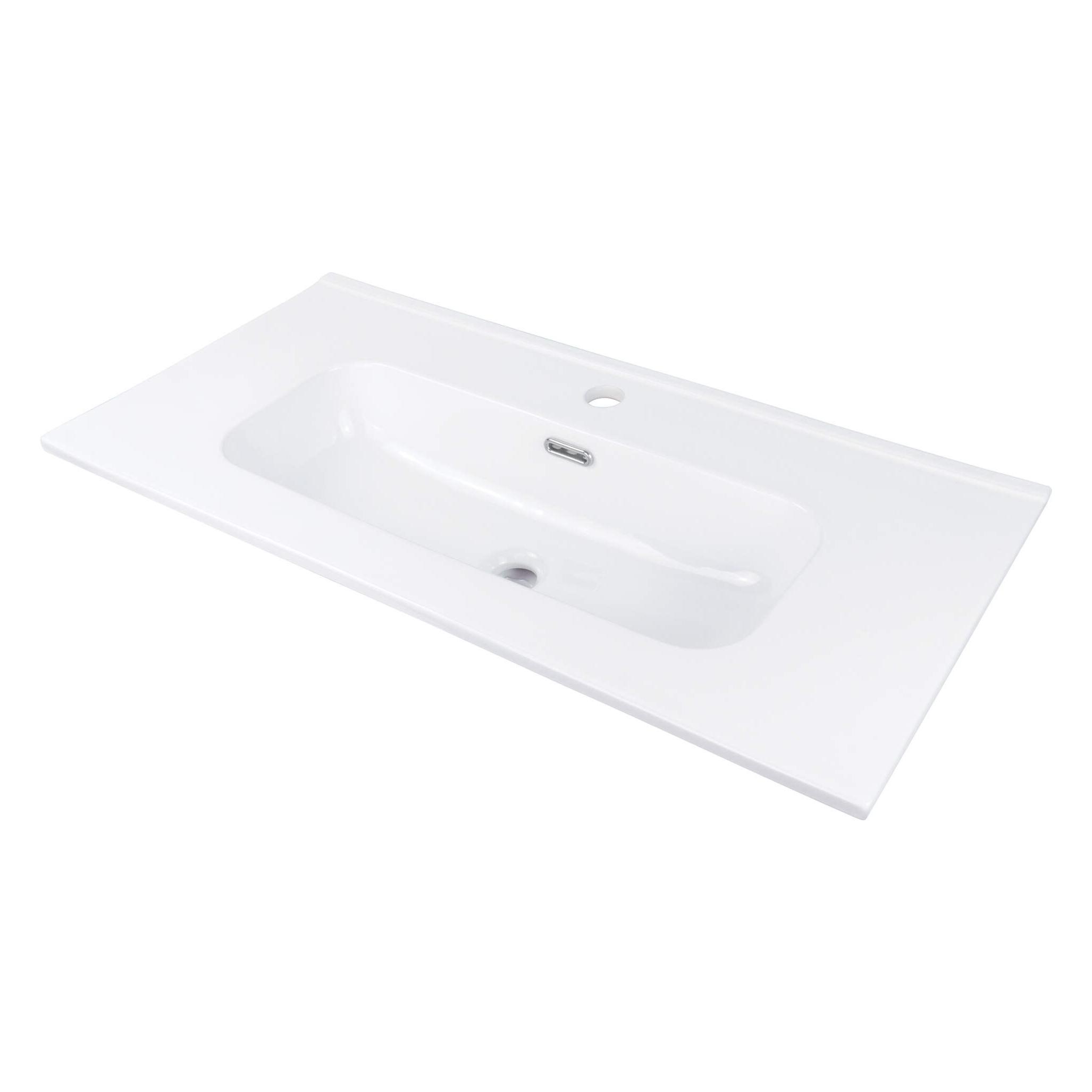 Deante Keramik-Einbauwaschbecken mit Platz für eine Armatur - 80 cm (800 mm) (CTU_6U8M)