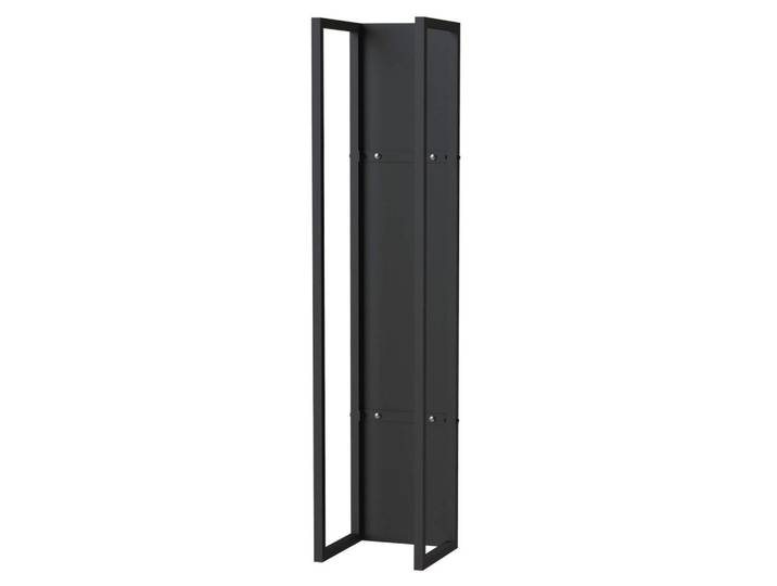 DanDiBo Dandibo Kaminholzregal Innen Metall Schwarz Kaminholzständer 120 cm mit Rückwand an der Wand Hängend 96465 Holzkorb Kaminholzhalter Holzregal, 25x120x25 cm, Kleinmöbel, Kamine & Zubehör, Kaminholzregale