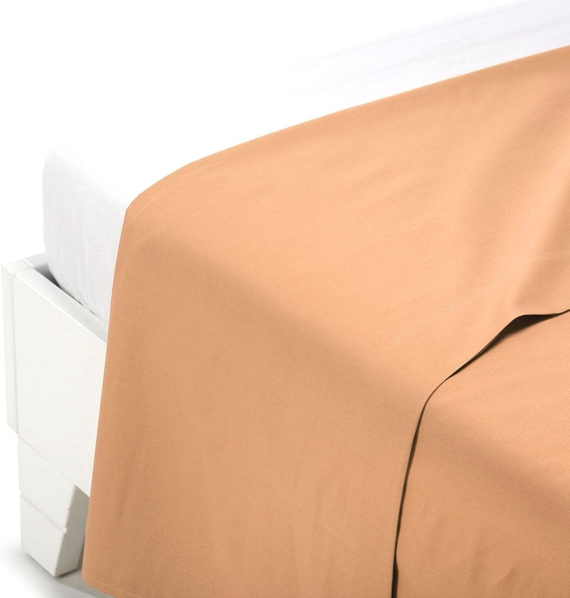 Koraal katoenen lakens voor een Frans bed