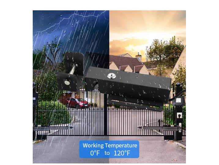 Serrure de portail électrique automatique universelle DC 12-24V pour ouvre-portail battant et système d'opérateur