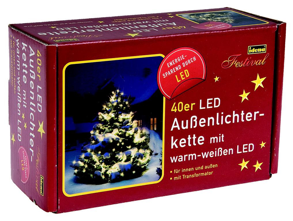 Idena LED Lichterkette 40er groen 11,9 m