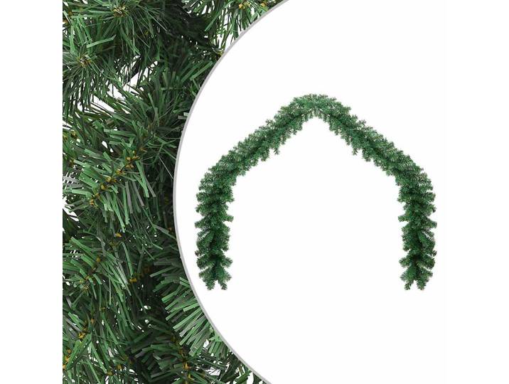 vidaXL Weihnachtsgirlande Pvc 20 M, Grün, Kunststoff, 2000 cm, Dekoration, Weihnachtsdekoration, Winterdeko