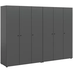 Drehtürenschrank DARWIN ca.240x176x51cm Anthrazit