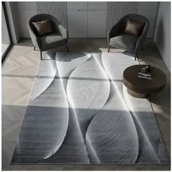 Kurzflorteppich DRAU, mit Farbverlauf, Schwarz, 200 x 290 cm