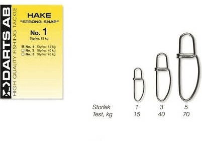 Darts Hake Strong Snap (Storlek & Antal: #3 12 Pack)