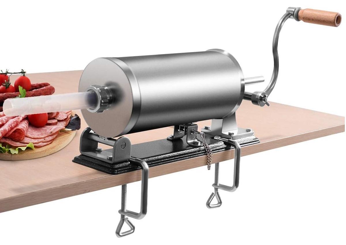 Professionelle Wurstfüllmaschine - 3,6 Liter Fassungsvermögen - 4 Befüllschläuche in verschiedenen Größen