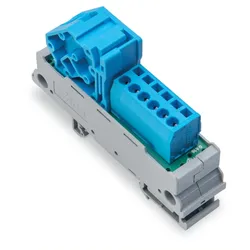 Wago 830-800/000-302/000-006 Potentialverteilermodul,1 Potential,mit 1 Einspeiseklemmstelle,blau 830800000302000006
