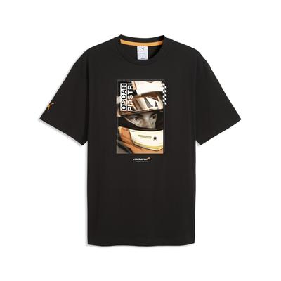 T-Shirt PUMA "McLAREN MASTERCARD F1 TEAM Piastri T-Shirt Herren", Herren, Gr. L, schwarz, Obermaterial: 100% Baumwolle. Rippe: 70% Baumwolle, 30% Polyester, clean, relaxed fit, Rundhals, Shirts T-Shirt