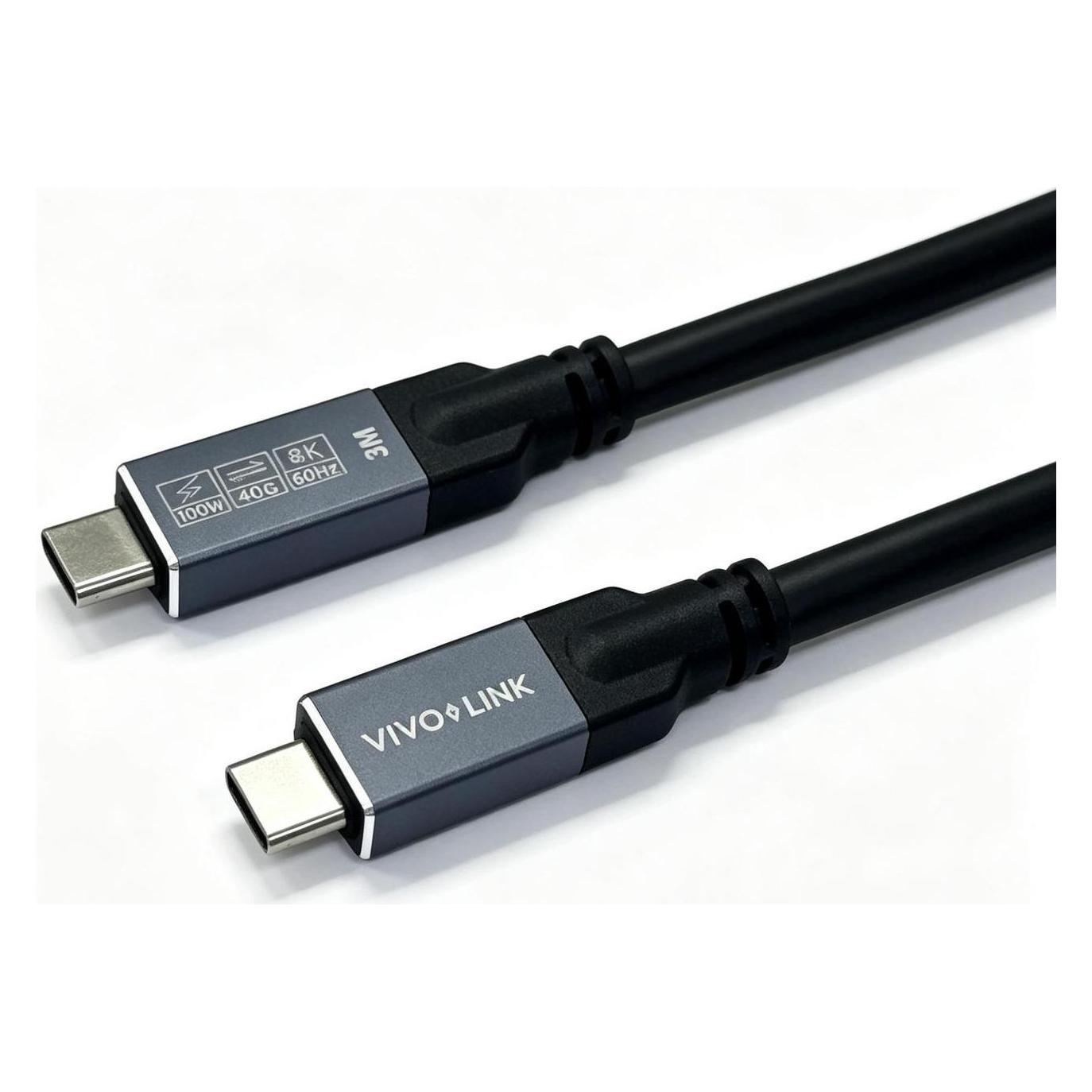 Vivolink USB-C to USB-C Cable 1m - (1 m, USB 4, 100 W) (PROUSB4MM1)