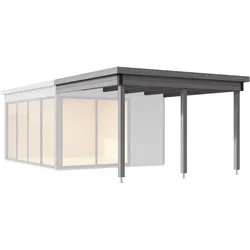 Weka Anbaudach für Designhaus 412 Gr. 2 hellgrau 300 x 322 cm