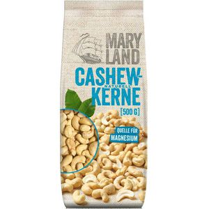 Maryland Cashewkerne ganze Nüsse, naturbelassen, im Beutel, 500 g