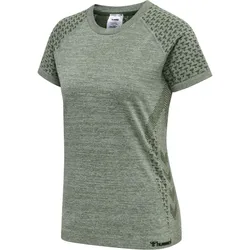 hummel hmlCI Seamless Trainingsshirt Damen thyme melange XS
