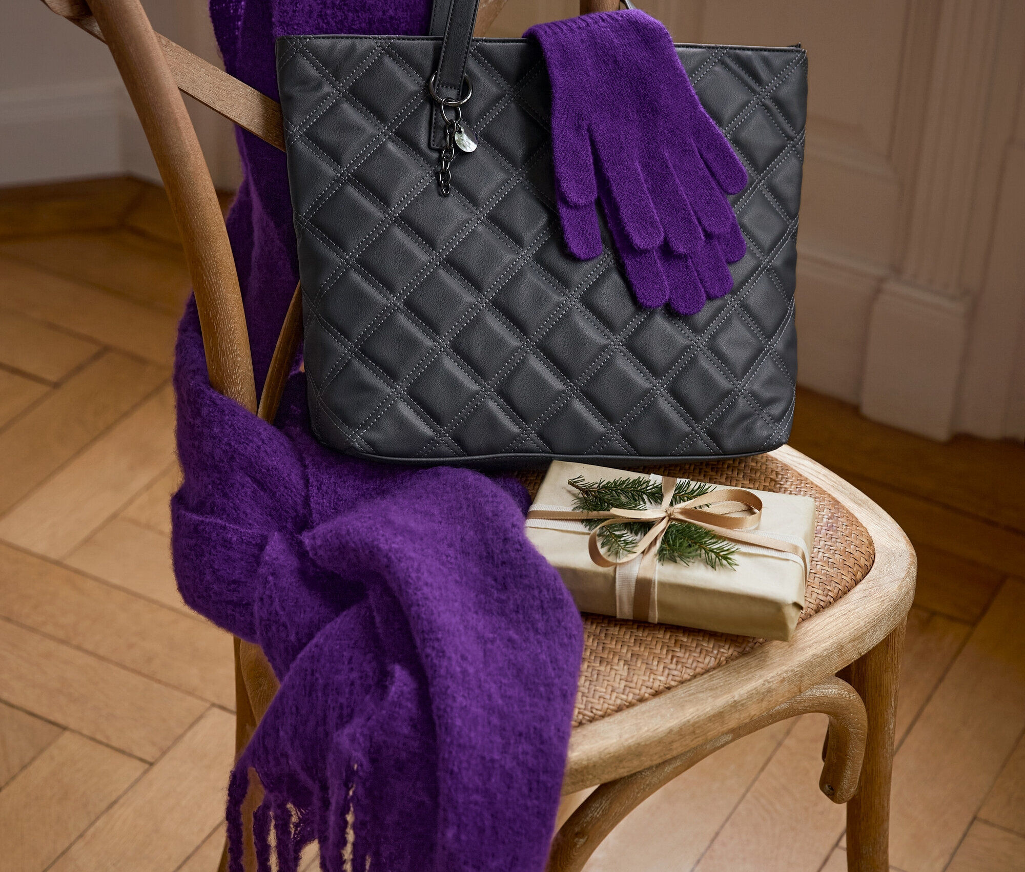 Tchibo - Strickhandschuhe - lila