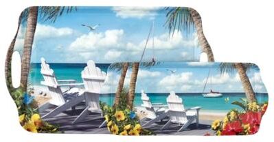 Pimpernel Melamine Serving Trays with Handles Set