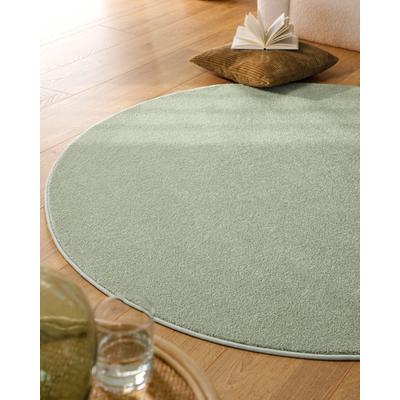 Teppich ESPRIT "Vegas - ESPRIT Kollektion", licht grün, H:15mm Ø:200cm, Polypropylen, Teppiche, Teppich, Kurzflor, uni, gewebt, pflegeleicht, formstabil, für Fußbodenheizung