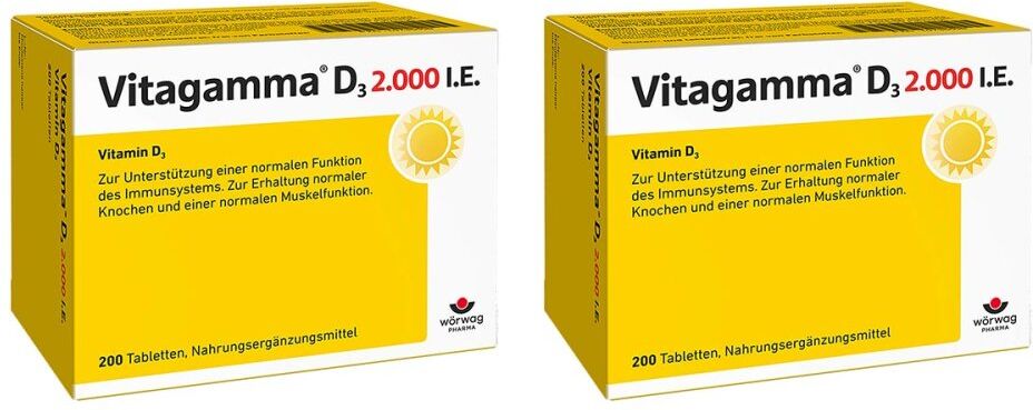 Wörwag Vitagamma D3 2.000 I.e. Vitamin D3 Nem Tabletten 2x200stk