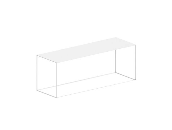 Kaffeetisch Slim Irony Low Table Zeus weiß, Designer Maurizio Peregalli, 124x46x41 cm