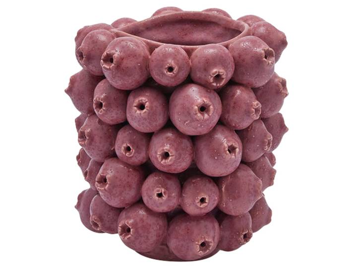 Vase Beeren Dunkelrosa H: 21 cm Edg