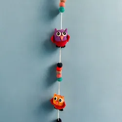 Felt Wall Hanging  -Owls (random colours)