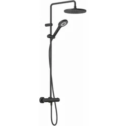 Kludi DIVE Dive X 3S Thermostat-Dual-Shower-System 6906739-00 mit Handbrause, Kopfbrause Ø 250 mm, schwarz matt