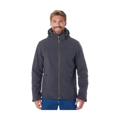 Softshelljacke KILLTEC "Herren Softshelljacke", Herren, Gr. L, grau (anthrazit), Oberseite: 100% Polyester.Rückseite: 100% Polyester, Jacken Softshelljacke, Wasserabweisende Softshelljacke mit Fleece, abnehmbarer Kapuze