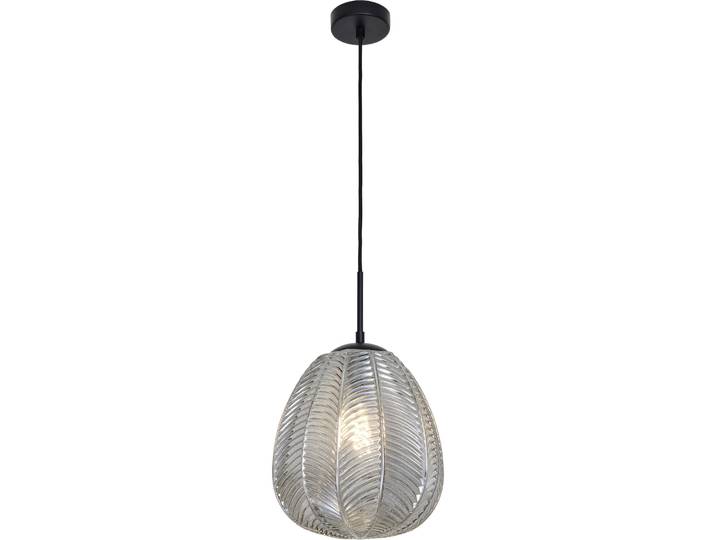 Pendellampe Ilda Schwarz/Smoky Metall/Glas B 26 cm