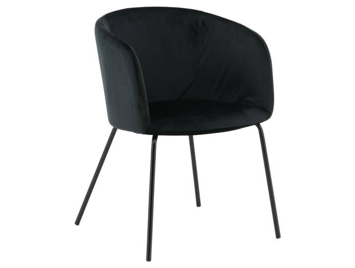 Livetastic Armlehnstuhl, Schwarz, Metall, Rundrohr, 55x78x55 cm, Esszimmer, Stühle, Esszimmerstühle, Vierfußstühle