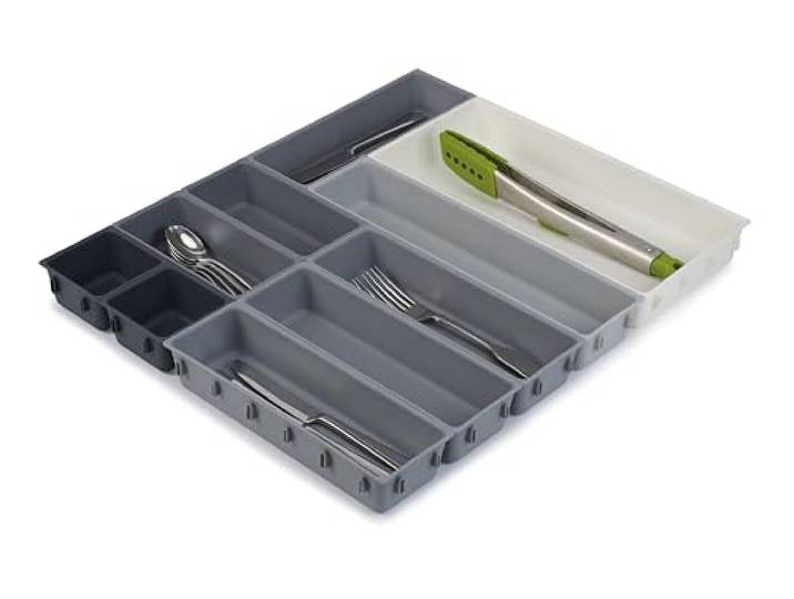 Joseph Joseph Blox ensemble de 10 Compartiments de Rangement en Plastique pour Cosmétiques\, Articles de Papeterie\, Ustensiles\, Tiroir\, Gris
