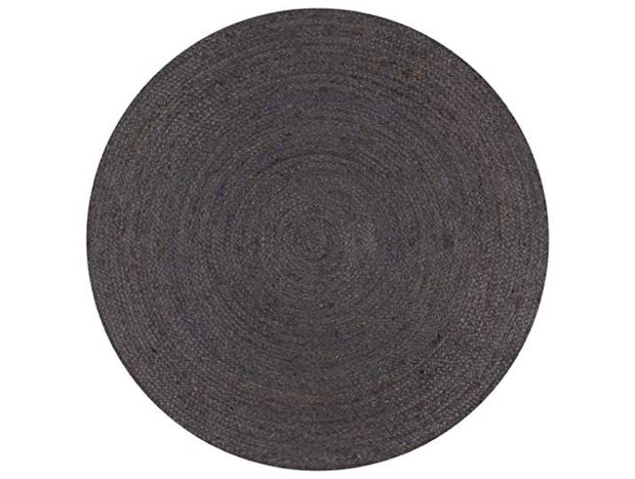 vidaXL Vloerkleed handgemaakt rond 150 cm jute donkergrijs