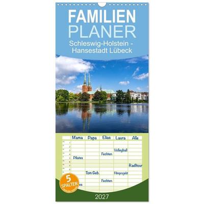 Familienplaner 2027 - Schleswig-Holstein - Hansestadt Lübeck mit 5 Spalten (Wandkalender, 21 x 45 cm) CALVENDO
