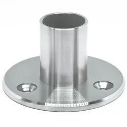 PRIOstahl Bodenflansch Flansch Rohrflansch Ø 42,4 x 2 mm für Rundrohre Rostfrei aus Edelstahl V2A