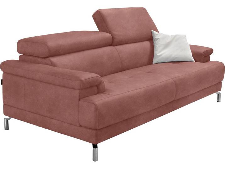 Egoitaliano 2,5-Sitzer Soul, Design und Sitzkomfort auf hohem Niveau, tolle Details, inkl. Kopfteilverstellung für noch mehr Komfort, Designfuß