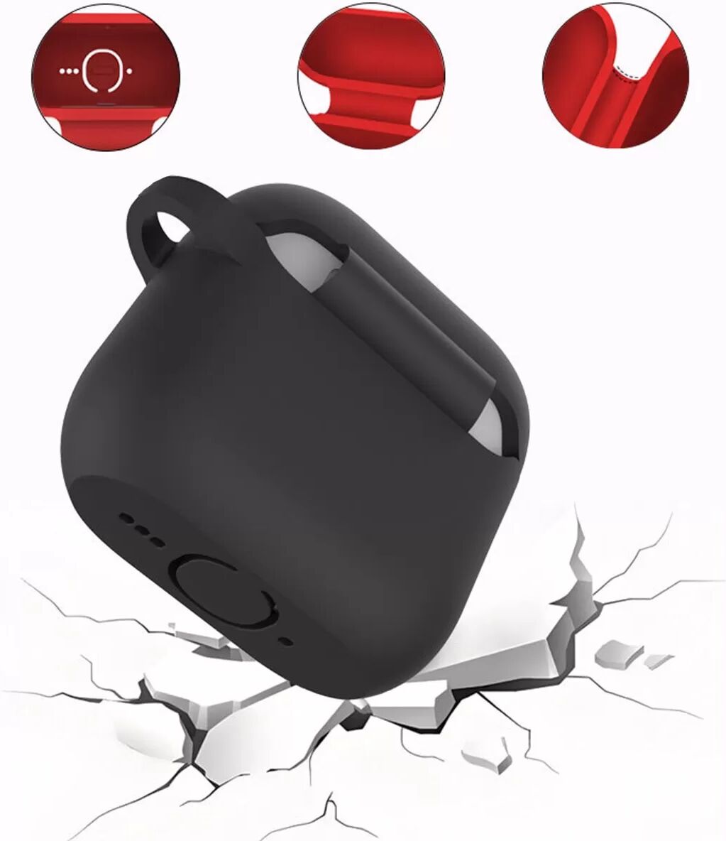 INF Bluetooth Earbuds Silicone Protective Case with Lanyard - Compatible with AirPods 4 with Hand Strap, Dust Plug, Fast